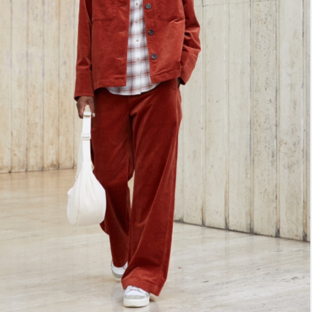 Uniqlo Rust Corduroy Trousers